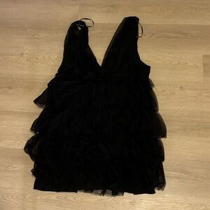 Forever 21 Black Ruffle Dress